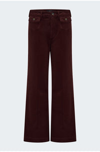 Leenah Ankle Jean in Dark Oxblood Cord