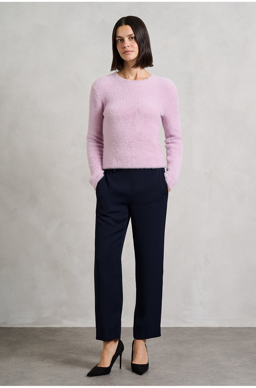 Mid Rise Tapered Pant in Coastal