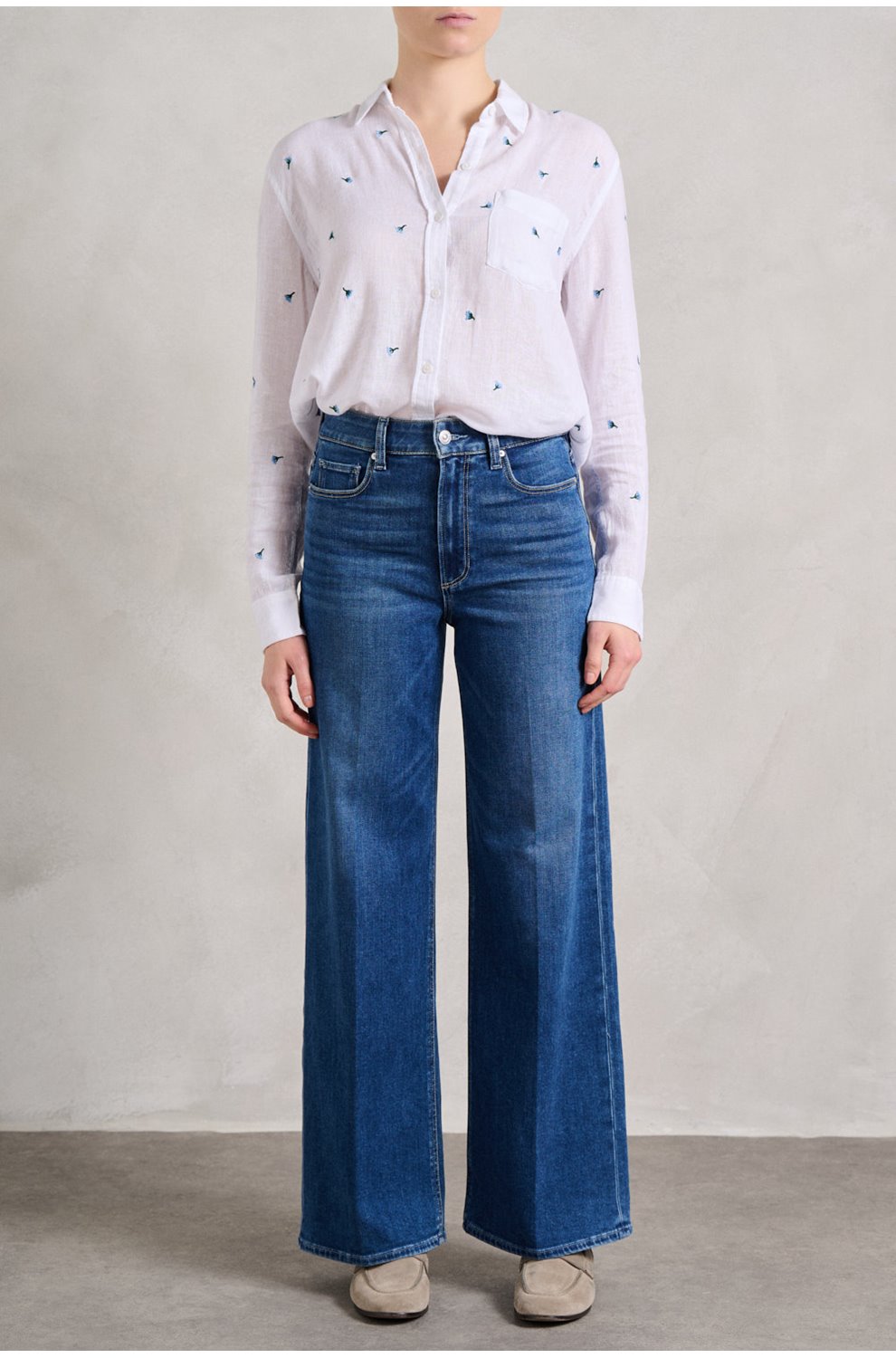 Charli Shirt in Bluebell Carnations