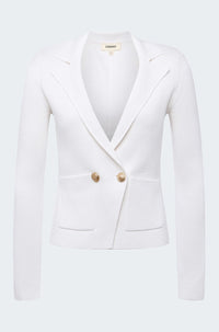 Sofia Knit Blazer in White