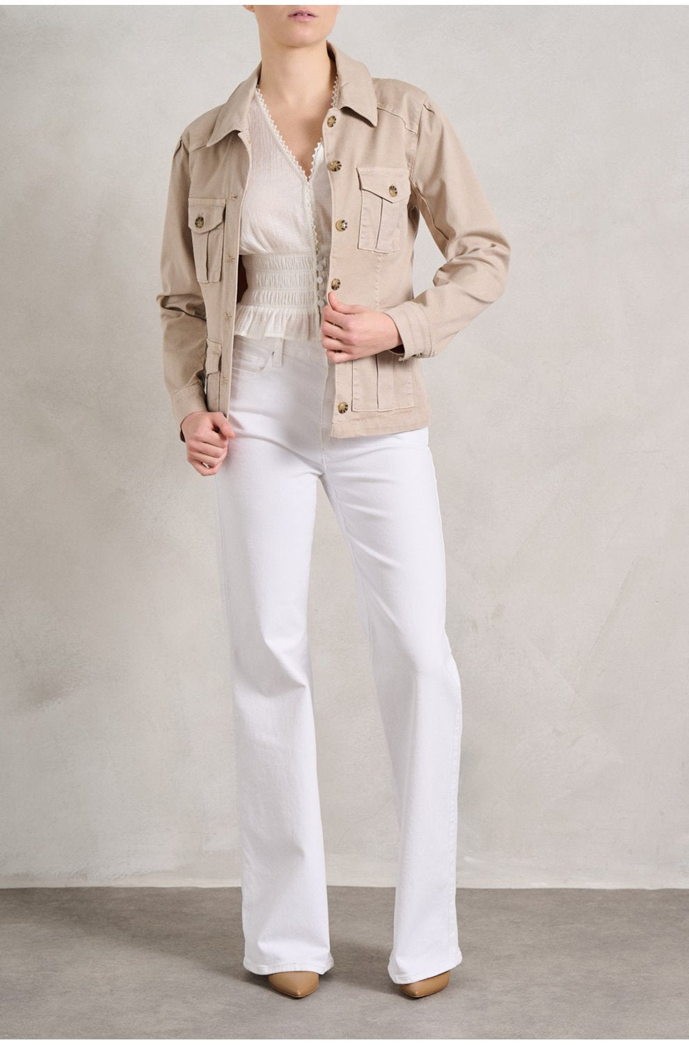 Stacey Jacket in Soft Sand
