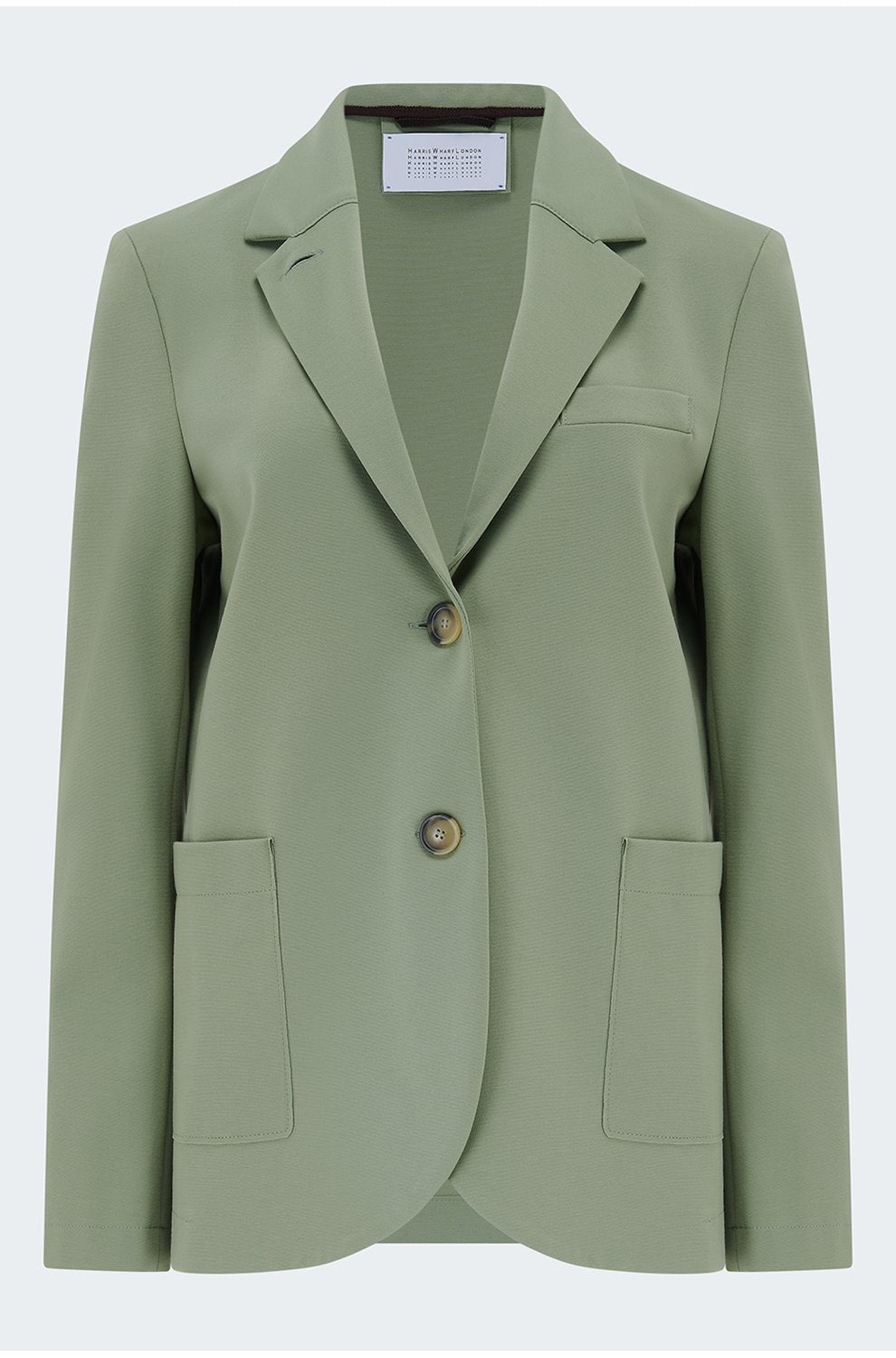 Stand Up Collar Blazer in Sage Green