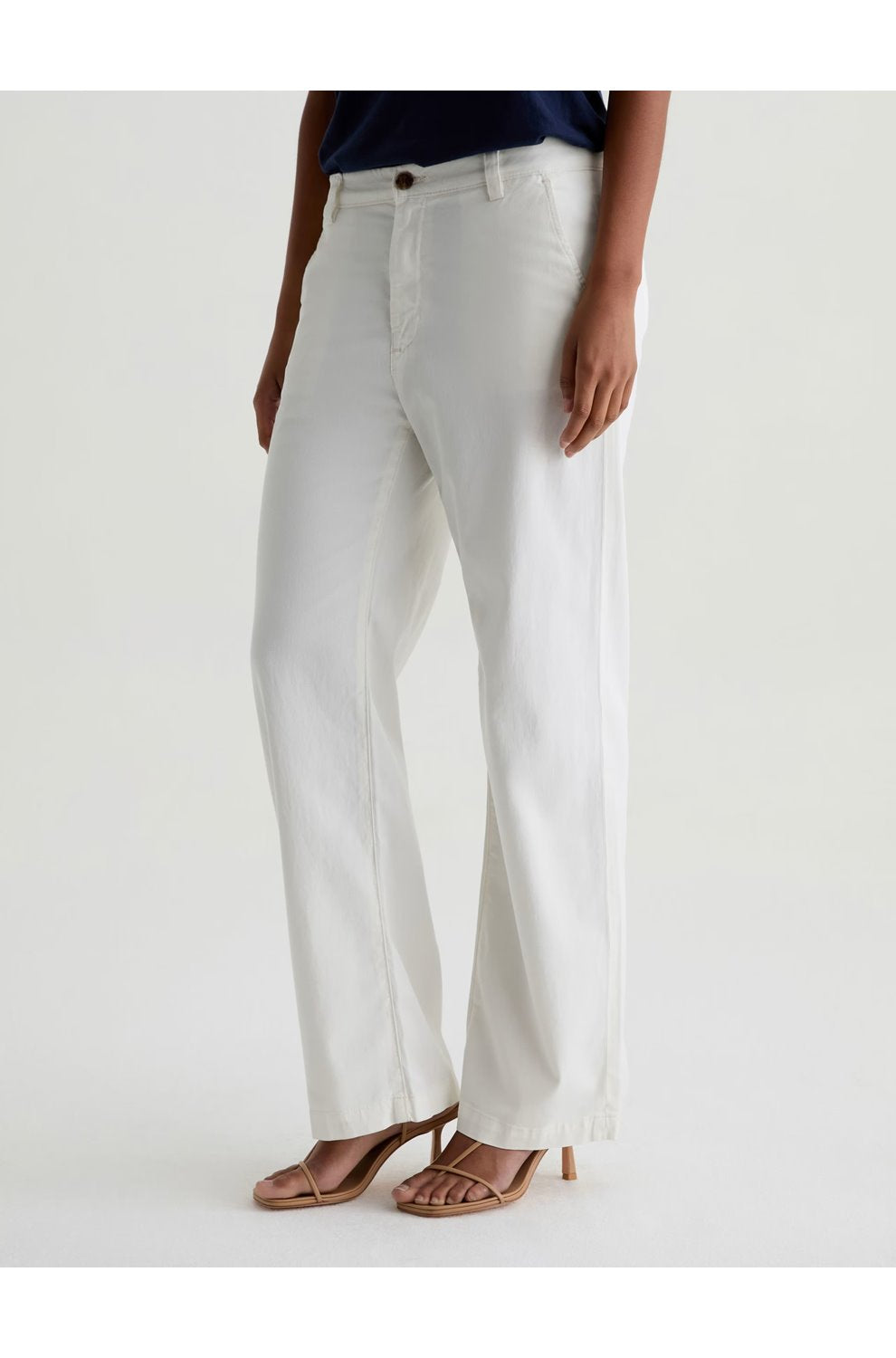 Caden Straight Tailored Trouser in Powder