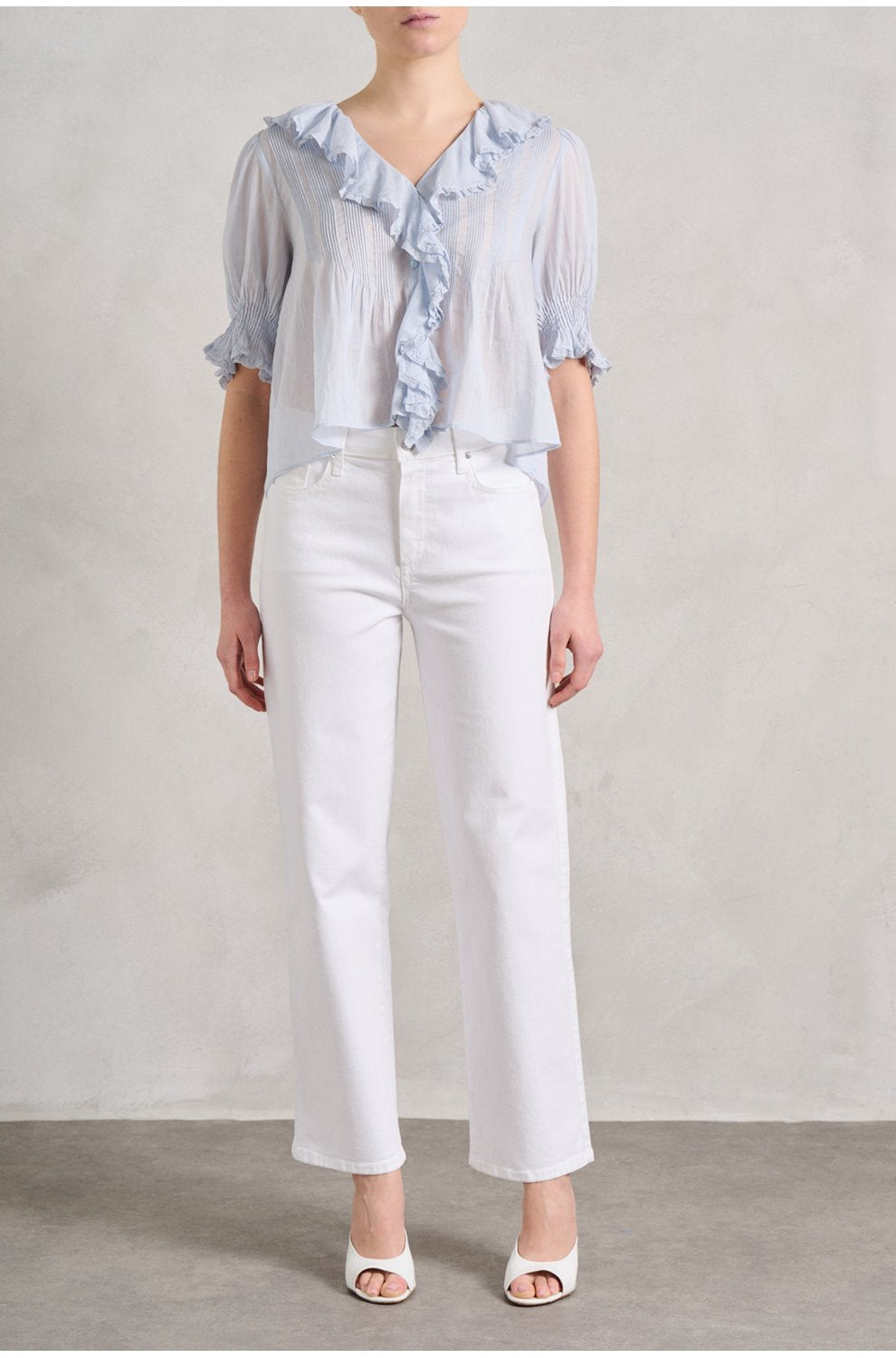 Mason Ankle Straight Jean in Crisp White