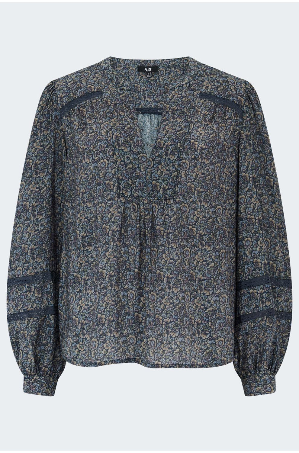 Calgary Blouse in Navy Multi