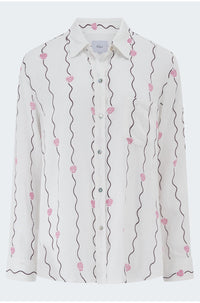 Charli Shirt in Striped Seashells