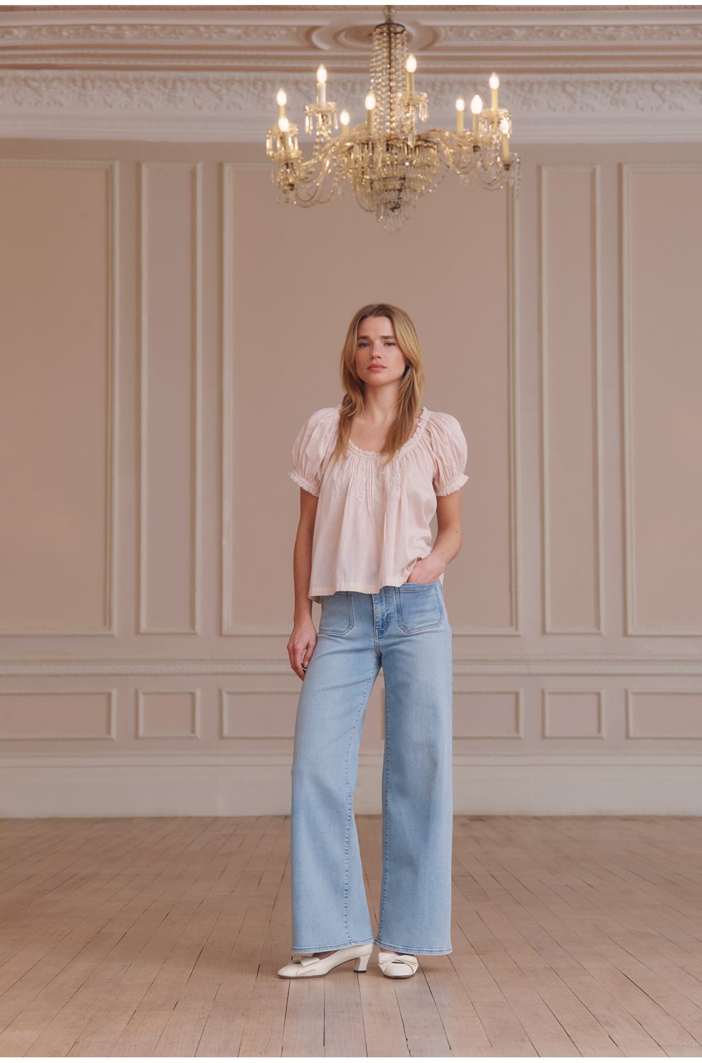 Le Slim Palazzo with Modernist Pockets in Tribute