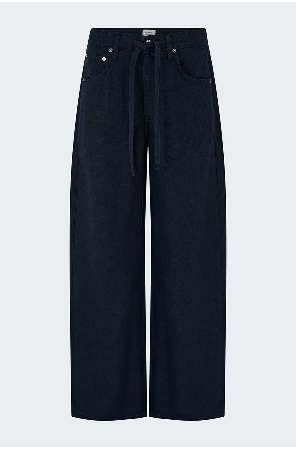 Brynn Drawstring Trouser in True Navy