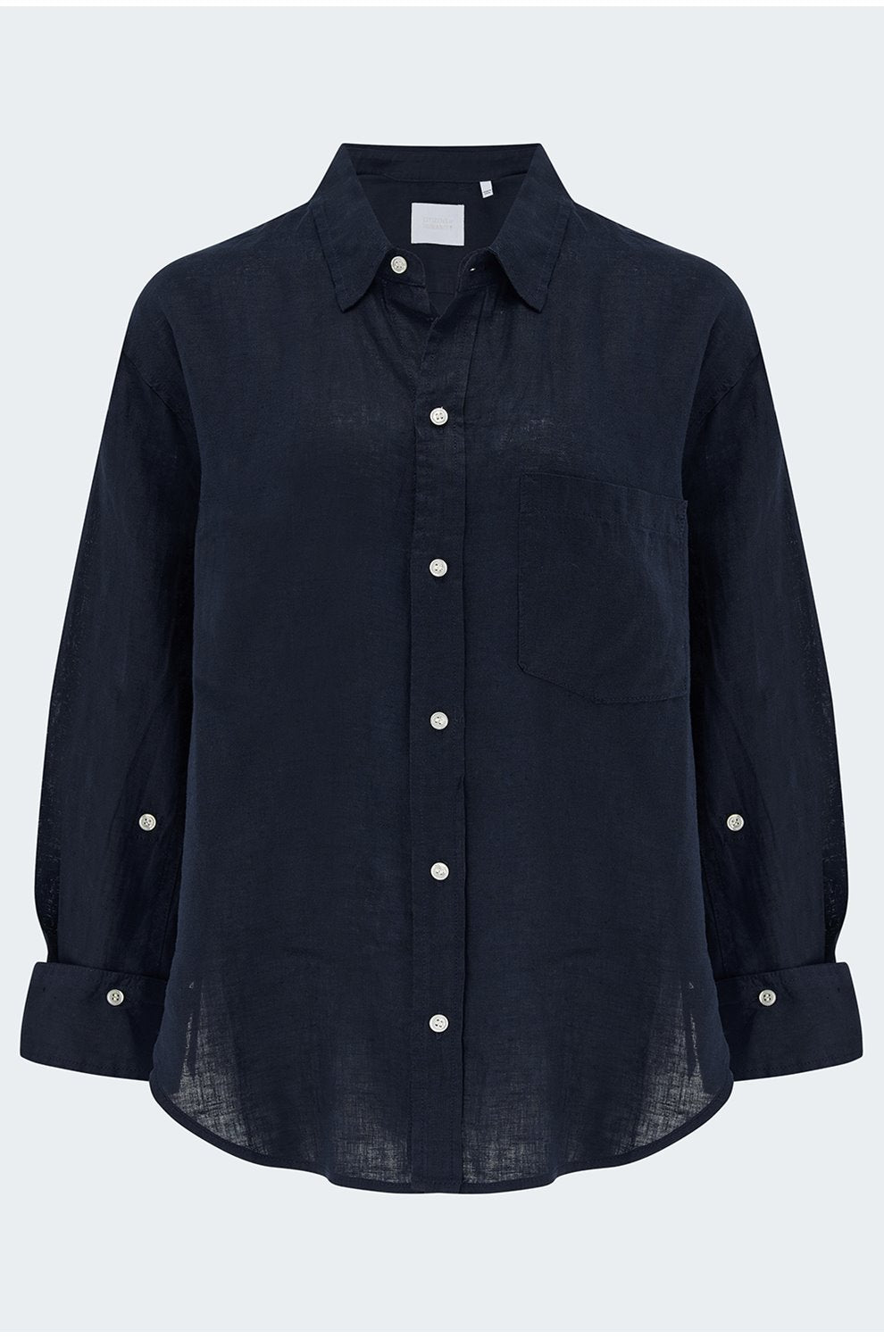 Kayla Shrunken Shirt in True Navy