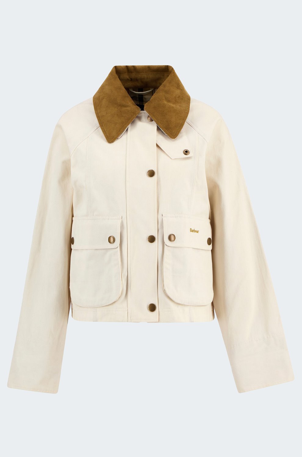 Cropped Beadnell Casual Jacket in Light Pearl Dress Beige
