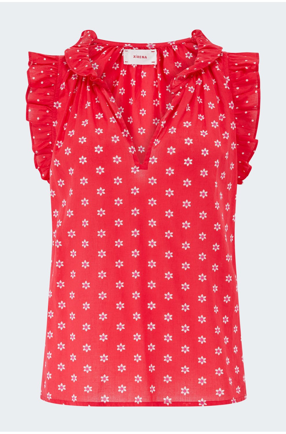 Bex Top in Red Cotton