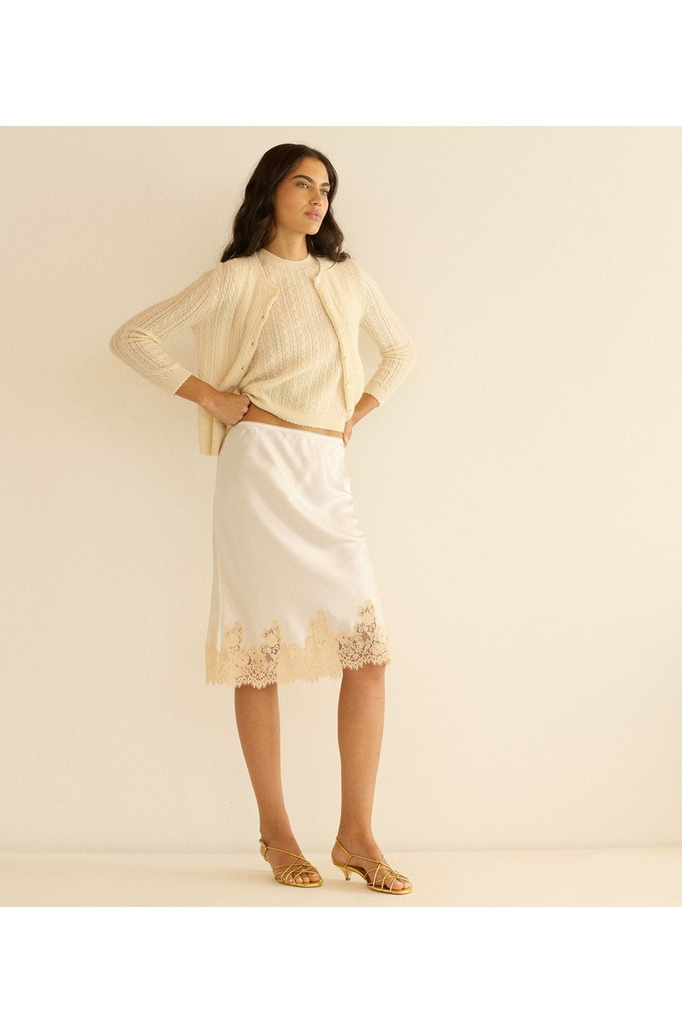 Danae Cashmere Cardigan in Dogwood