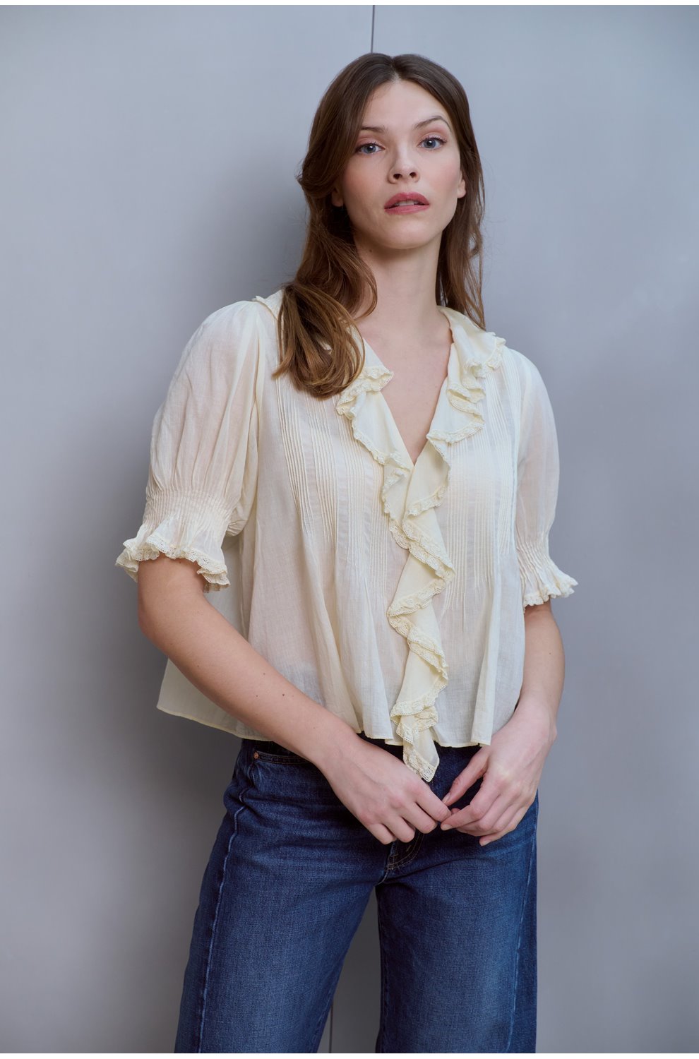 Henri Top in Creme Citron