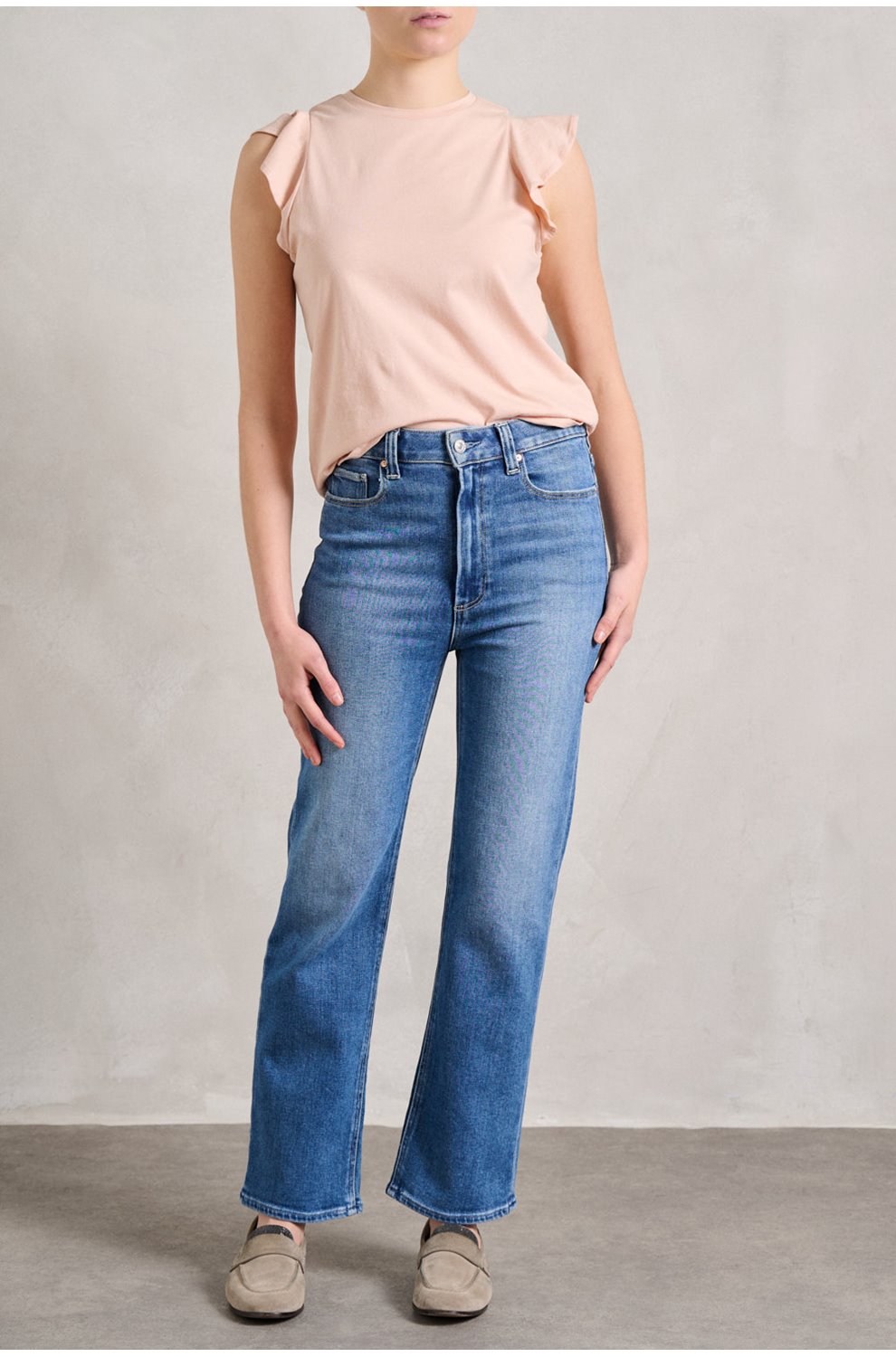 Mason Ankle Straight Jean in Monaco Mist