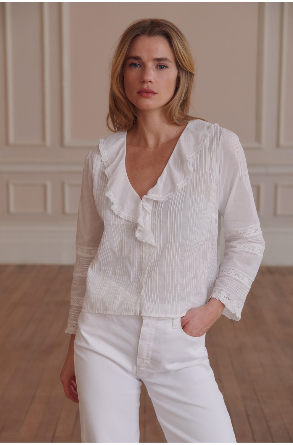 Huguette Top in Salt