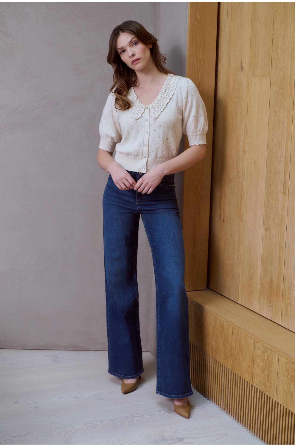 Mindy Knitted Top in Ivory