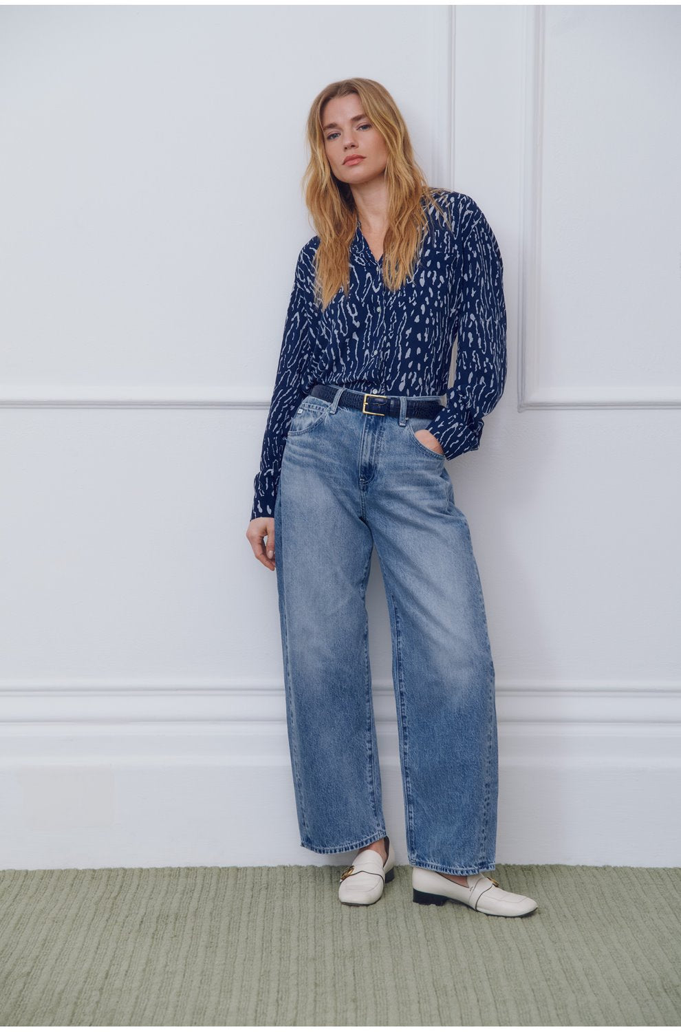 Hattie Barrel Leg In Blueprint