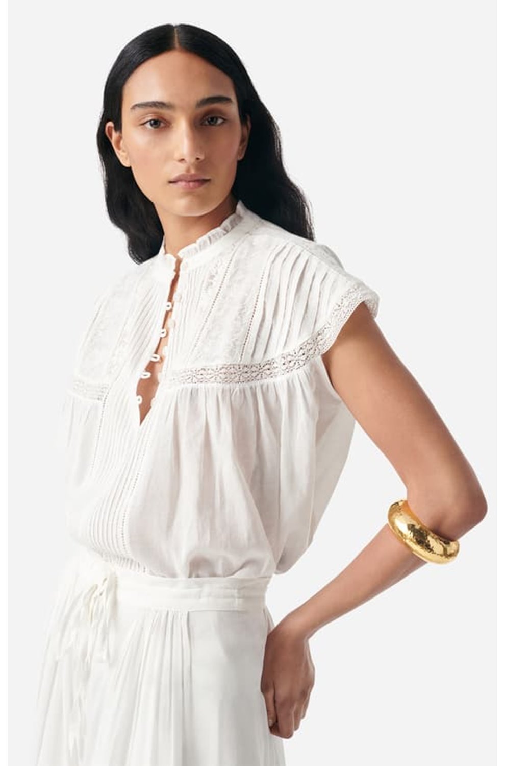 Ganu Top in Blanc