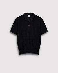 Retro Knit Sweater Polo in Navy