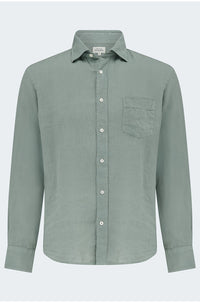 Paul Linen Shirt in Cactus Green