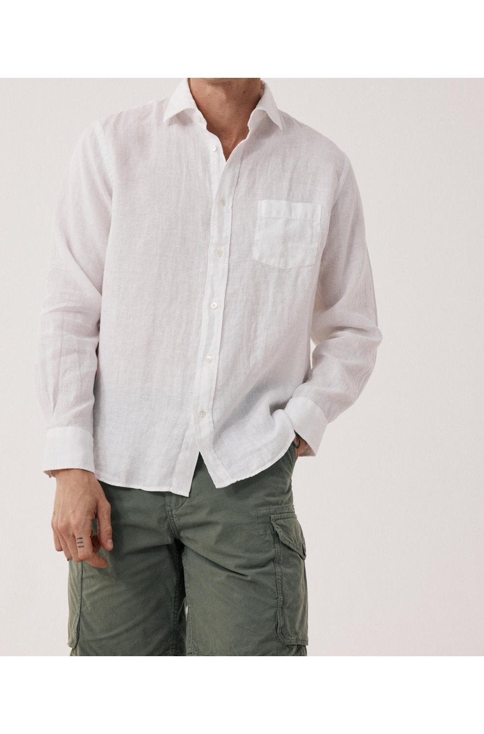 Paul Linen Shirt in White