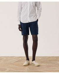 Joggy Linen Short in Navy Blue