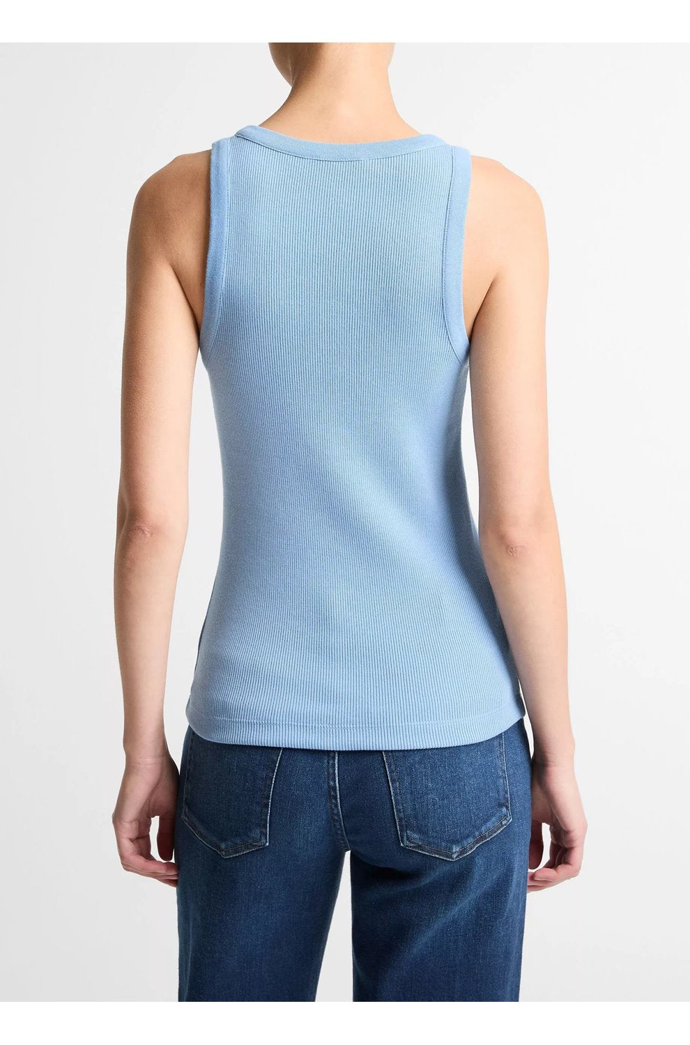 Ribbed Scoop Neck in Hydra
