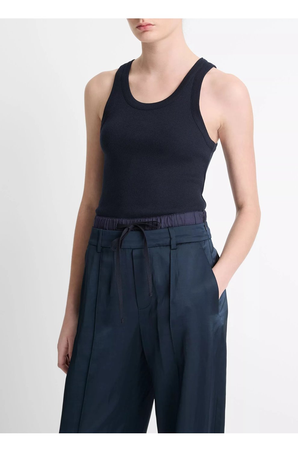 Scoop Neck Tank in Coastal
