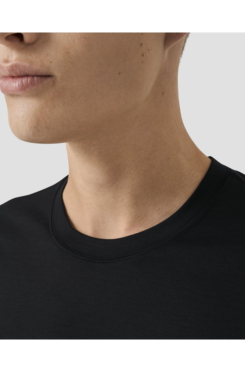 Cotton Silk T-Shirt in Black