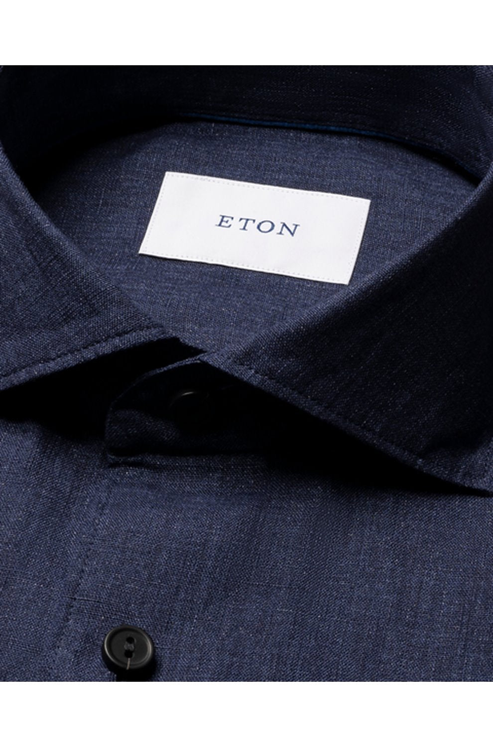Solid Linen Shirt in Navy Blue