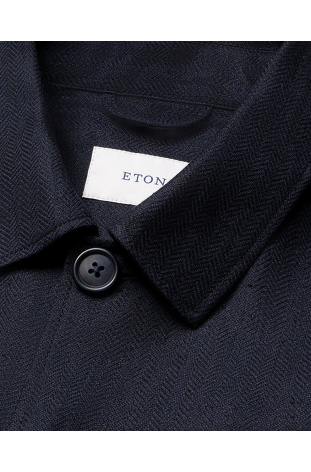 Four Pocket Linen Lyocell Shirt Jacket in Navy Blue