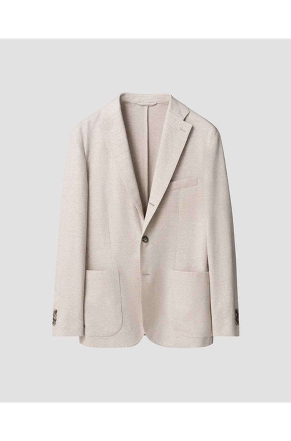 Linen Soft Jacket in Herringbone Beige
