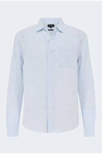Tate Striped Shirt in White and Blue