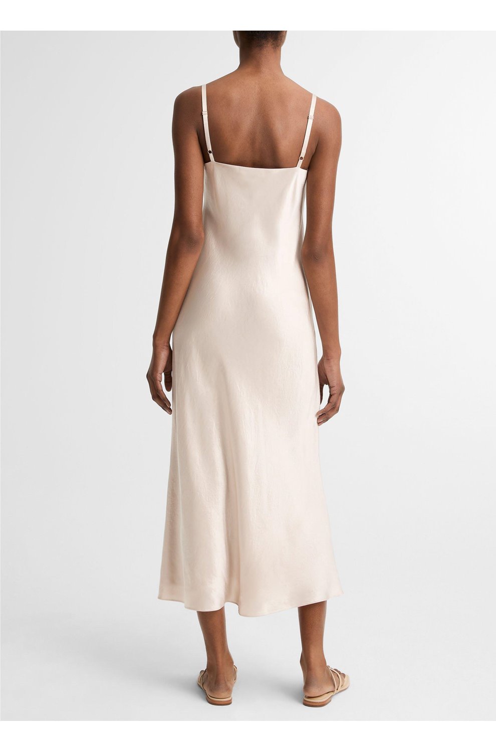 V-Neck Slip Dress in Champagne