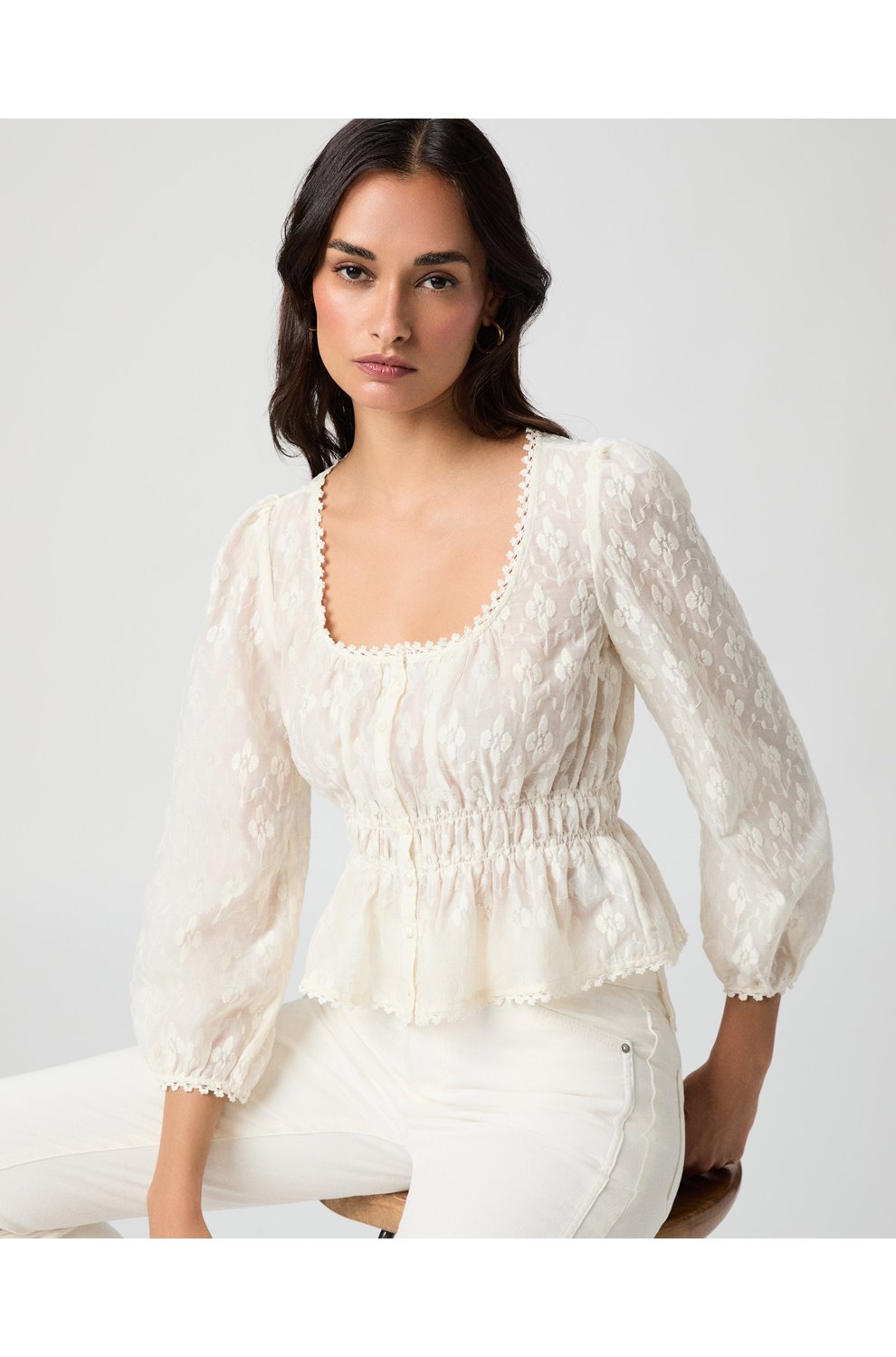 Jay Blouse in Antique White