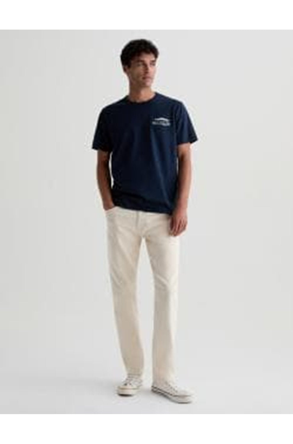 Everett Slim Straight Jean in 1 Year Ivory Cream