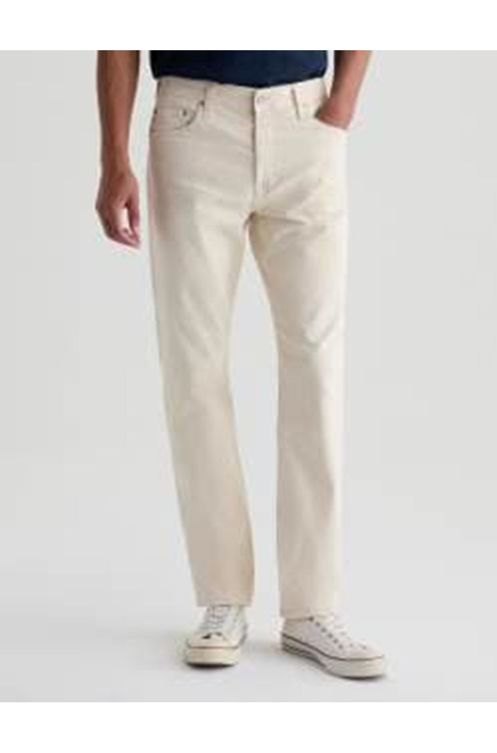 Everett Slim Straight Jean in 1 Year Ivory Cream