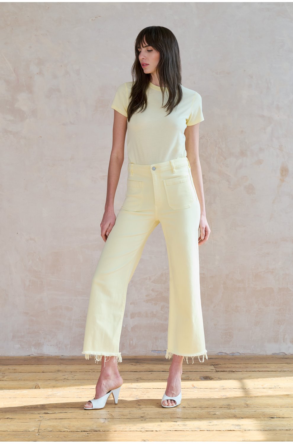 Vintage Baby Tee in Lemon
