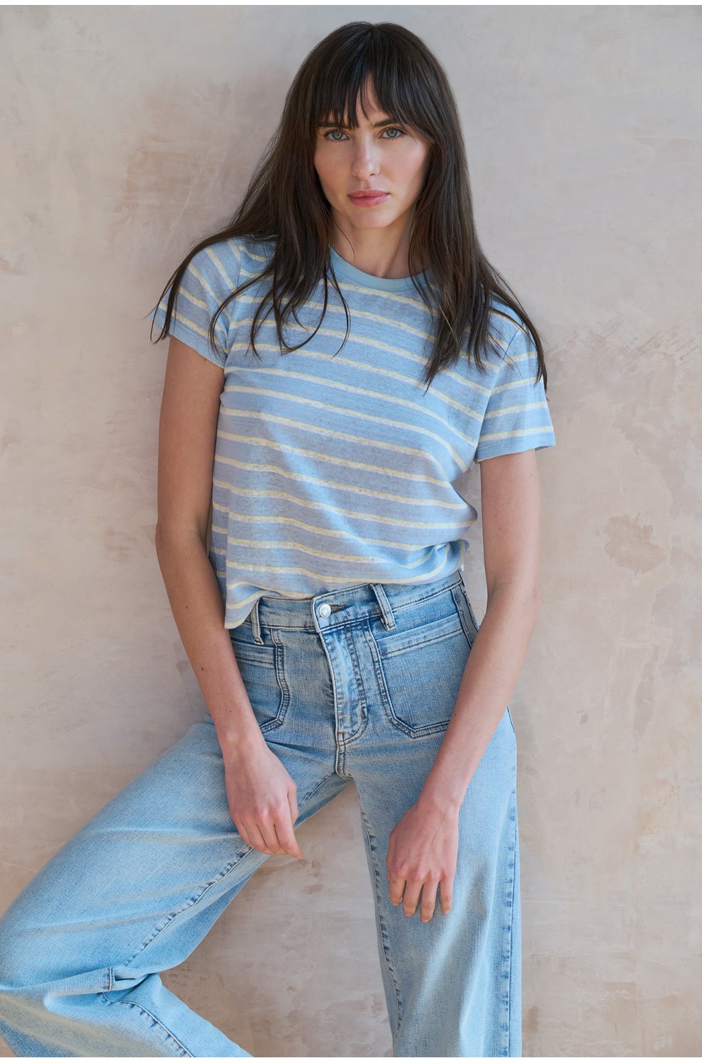Baby Linen Tee in Chambray Multi