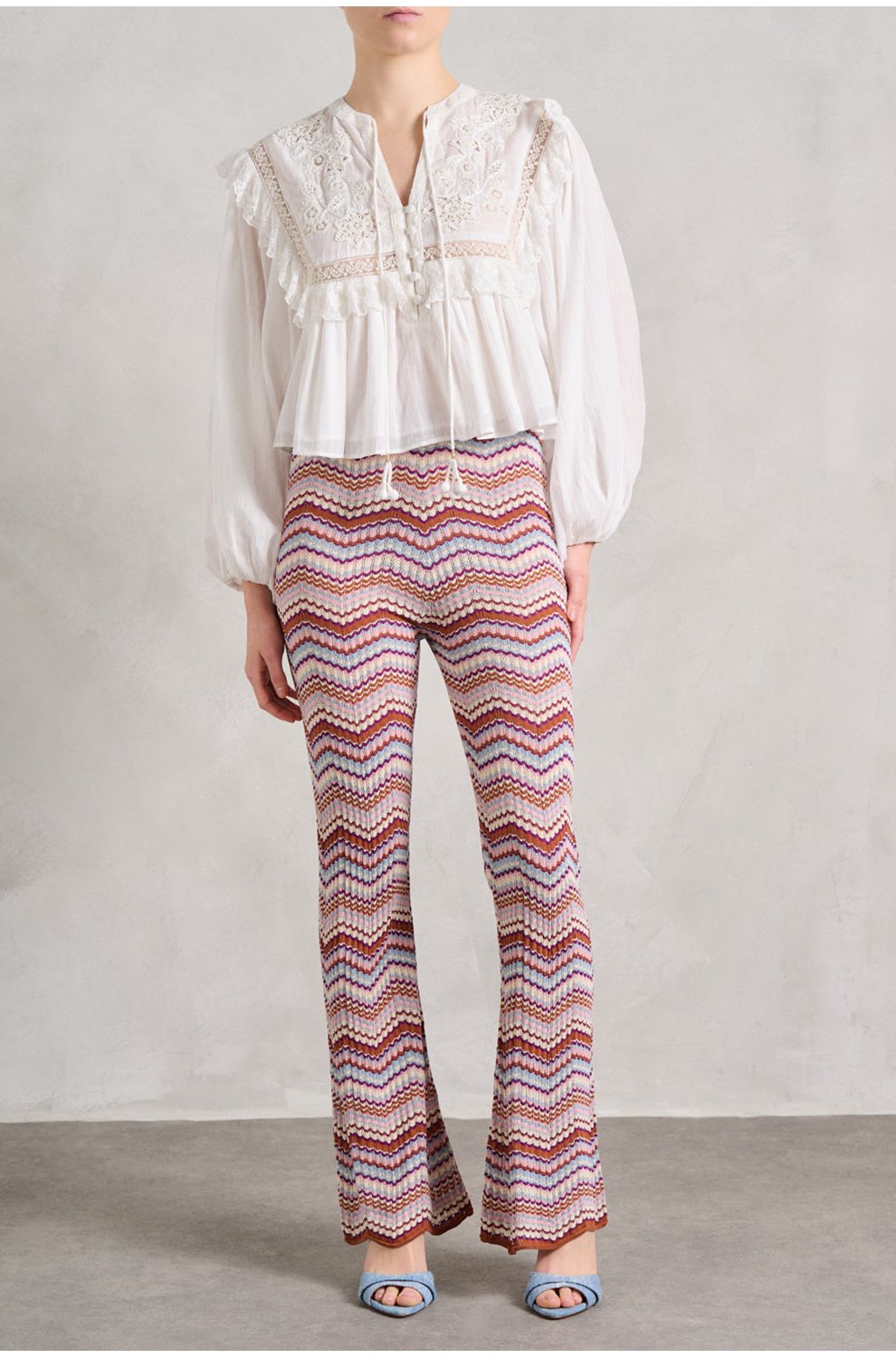 Diann Top in Embroidered Ivory