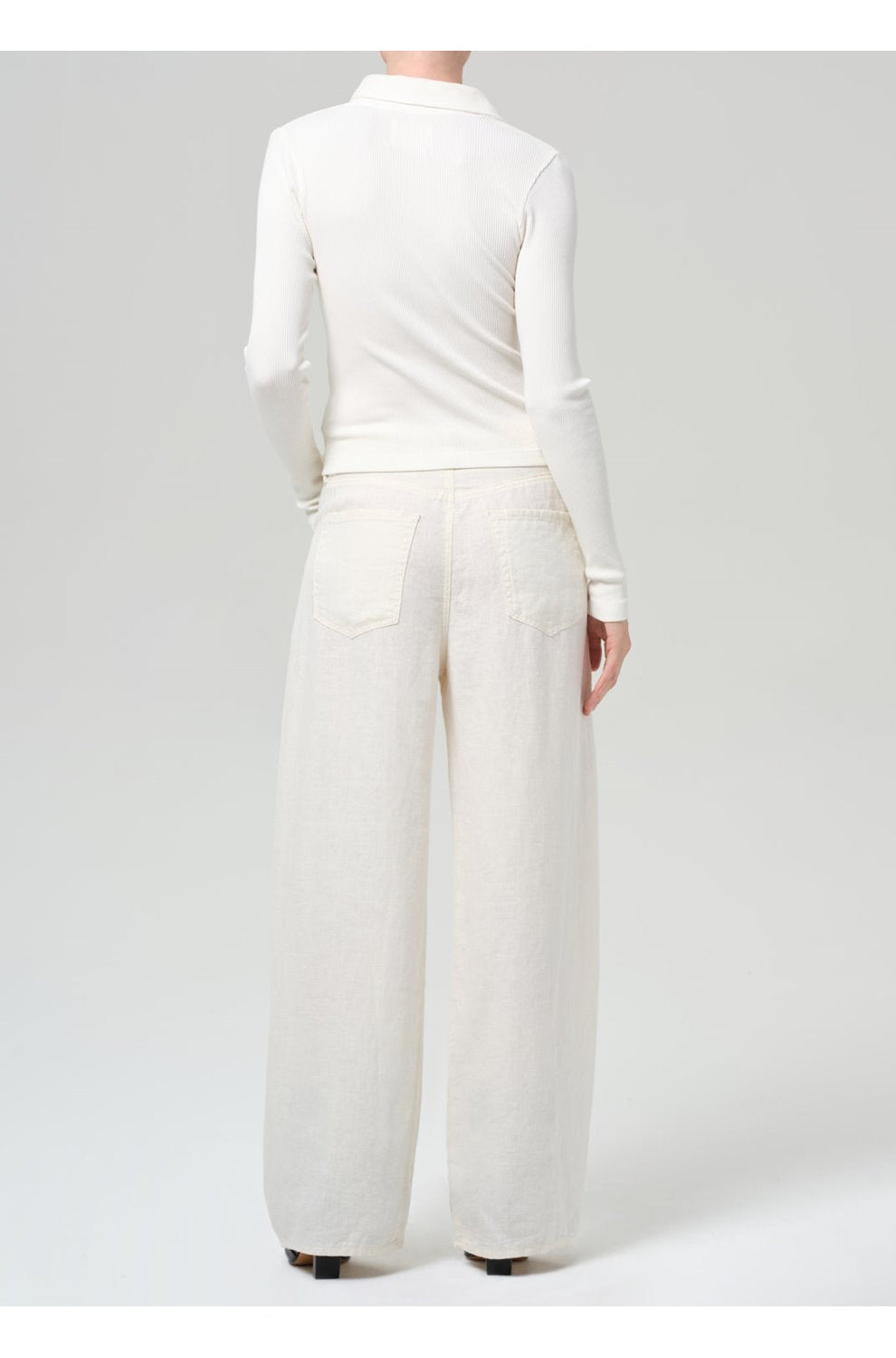 Brynn Drawstring Trouser in Vanilla