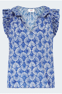 Bex Top in Cobalt Shell Cotton