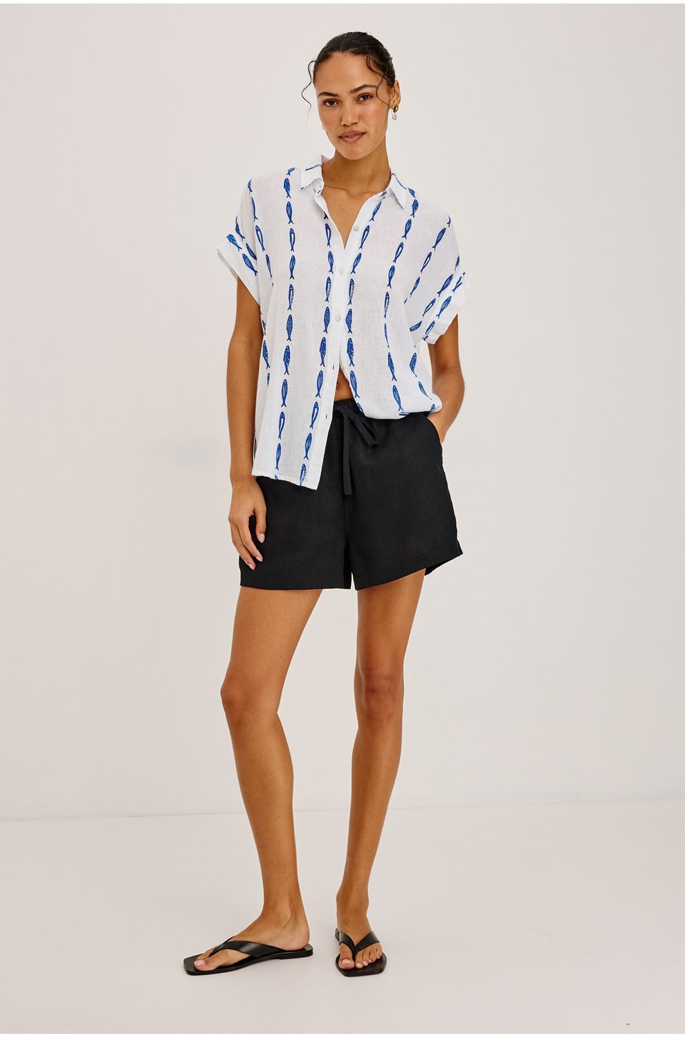 Farrah Shirt in Sardines