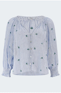 Mariah Top in Bluebell Embroidery