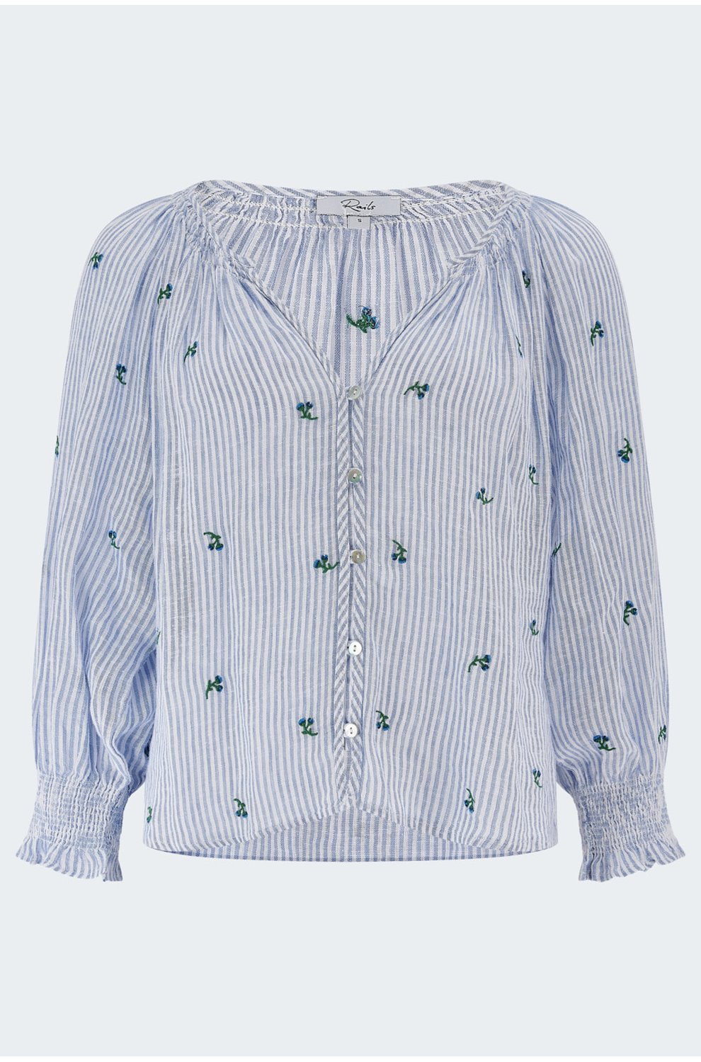 Mariah Top in Bluebell Embroidery