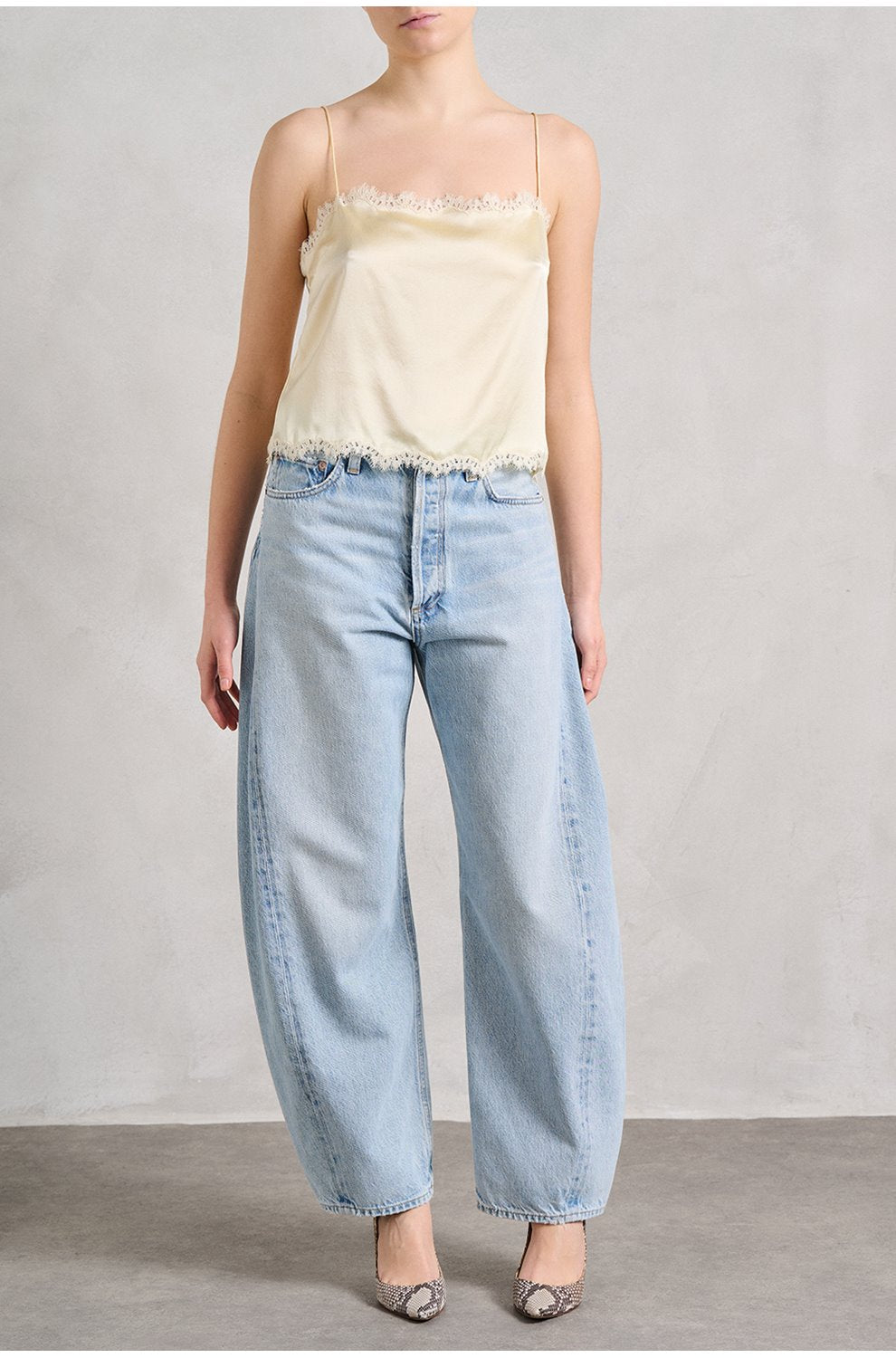 Luna Pieced Taper Jean in Addition