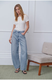 Luna Pieced Taper Jean in Addition