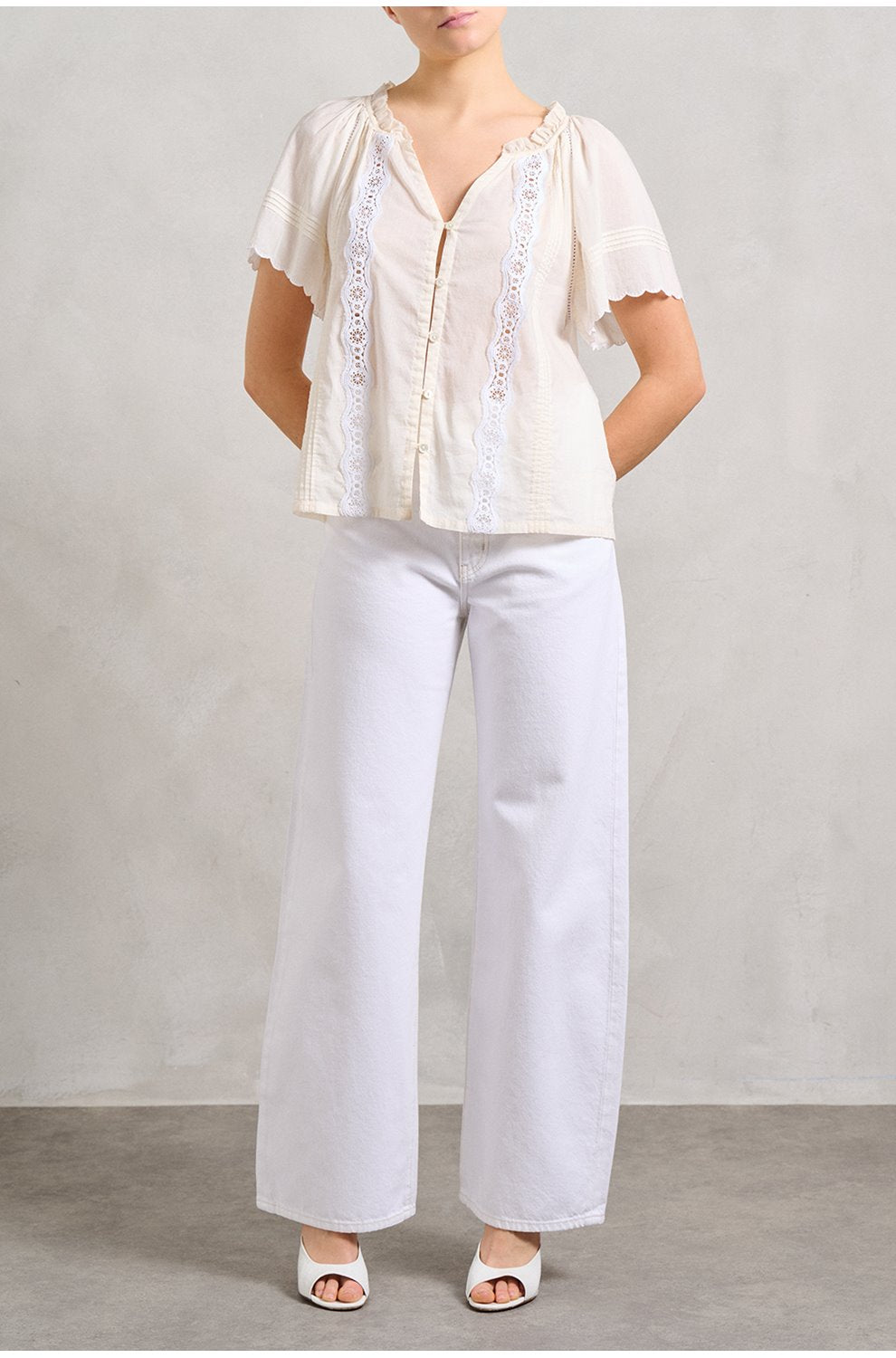Bianca Shirt in Beige Cream