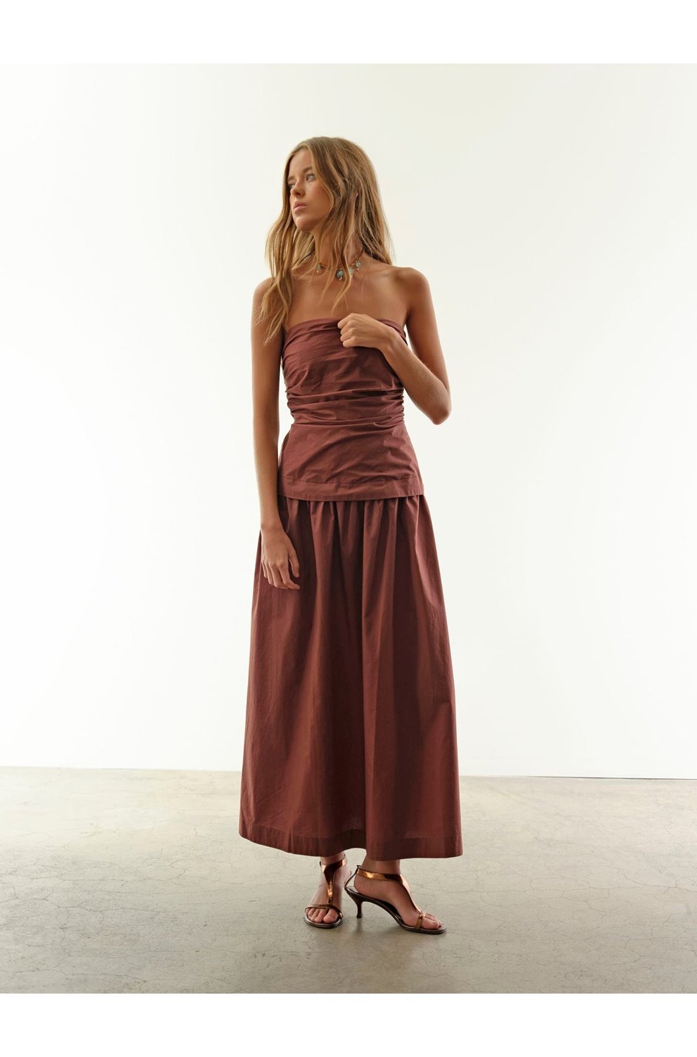 Ciara Dress in Adobe Brown