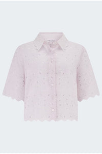 The Paisley Eyelet Shirt in Bubblegum